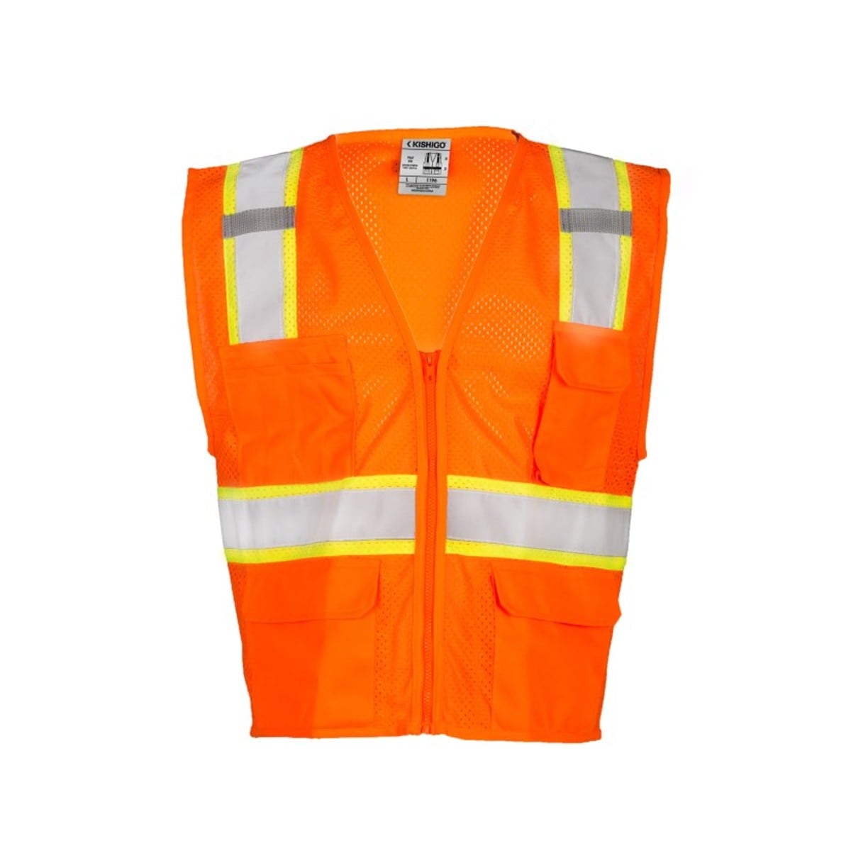 ML Kishigo All Mesh Contrast Vest Class 2 in Orange